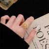 Serie Caibao Lujo Ligero Elegante Gama Alta Refinado Anillo de Flor de Apertura Completo de Circonita de Diamante Anillo de Dedo Tejido Antiguo Medio