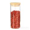 Frasco de Almacenamiento de Vidrio de Borosilicato Alto Cocina Alimentos Frasco de Vidrio con Tapa de Bambú y Madera Té Fruta Seca Grano Frasco de Almacenamiento