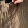 Pantalones populares de estilo holgado de cintura alta y pierna ancha para mujer en verano, lino tencel marrón, pantalones casuales holgados y cómodos
