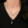 Collar Saturno Emperatriz Otoño e Invierno para Mujer Dulce Cool Diseño Nicho Versátil Accesorios Sencillo Elegante Cadena Suéter