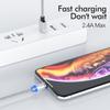 Cable de Datos Magnético para Teléfono Móvil Cable de Carga con Tapón Ciego Luminoso Imán Tres en Uno Adecuado para Apple Android Tipo-C