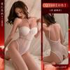 Lingerie Sexy, Uniforme Sexy Transparente, Macacão Push-Up para Seios Pequenos, Macacão Apertado com Abertura na Virilha e Suspensórios, Traje Quente de Abstinência