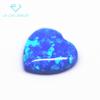 Lote de forma de corazón fondo plano liso OP05 Ópalo azul forma de corazón fondo plano liso OP05 Ópalo azul