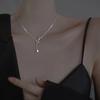 Tendencia Japonesa y Coreana Nuevo Collar de la Osa Mayor para Mujer Viento Frío Diamante Brillante Estrella Borla Cadena para Clavícula para Novia