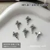 Accesorios para arte de uñas de calavera de Halloween, artículo popular de exportación transfronteriza, uñas postizas a presión DIY de cruz vintage con grandes decoraciones de pedrería