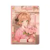 Cuaderno Sakura Periódico B5 Cuaderno Nuevo de Cuero Dibujos Animados Anime Páginas de Colores Notas Manuscritas Extracto de Estudiante Diario