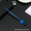 Conjunto de quatro peças de louça ocidental em aço inoxidável 410, conjunto de louça portuguesa, faca, garfo e colher banhados a titânio