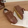 Zapatillas de entrenamiento alemanas de cuero genuino, de perfil bajo, que aumentan la altura, para mujer, nueva colección primavera 2026, retro y versátiles, zapatillas casuales