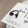 Anillo de Luna Corazón Estilo Gótico Oscuro Circonita Mariposa Punk Nicho Versátil Elegante Retro Anillo Apilable para Mujeres