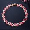 Pulsera de Aleación Ecológica Transfronteriza con Cruz Colorida y Piedras Brillantes Adornos de Mano Moda de Lujo Ligero Temperamento Dama Pulsera de Cristal con Piedras Preciosas Venta al por Mayor