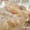 Conjunto de Roupa de Cama de Algodão Classe A Quatro Peças Novo 2026 Capa de Edredom Lençol de Elástico Conjunto de Três Peças para Dormitório Estudantil 3