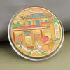 Monedas conmemorativas de ciudades, recuerdos turísticos, monedas coloridas en relieve con paisajes arquitectónicos de Beijing, Shanghái y Nanjing, monedas conmemorativas coleccionables