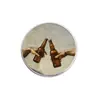 Broches Divertidos Temáticos de Inglés Europeo y Americano, Insignias Metálicas, Accesorios para Ropa, Pines de Solapa, Patrones Geométricos Redondos, Venta al por Mayor de Fábrica