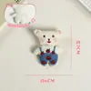 Novo broche pingente de animal de estimação fofo de desenho animado estilo coreano, chaveiro de animal de tecido tridimensional, acessório de decoração para bolsa