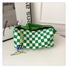 Outono 2022 Nova xadrez xadrez azul Klein moda versátil estilo coreano estudante Diário ombro crossbody bolsa feminina