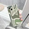 Popular Diseño Línea Verde para Apple 18 Pro Max Funda para Teléfono Estilo Coreano iPhone 17 Funda Suave de Silicona