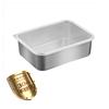 Fiambrera de acero inoxidable 304 para congelación rápida, con tapa visible, sellada para refrigerador, antidesbordamiento, para congelados