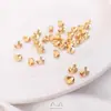 Cuentas Separadoras al por Mayor, Fuerte Retención del Color, Chapadas en Oro de 14K, Cuentas Irregulares de Tres Caras Retorcidas, Cuentas Sueltas para Pulseras y Collares DIY, Accesorios para Ensartar Joyería