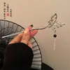 Grampo elegante e versátil de ginkgo para cabelos finos, grampo em U de nicho para a parte de trás da cabeça, grampo em forma de crescente