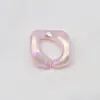 23x 23mm Acrílico Color Translúcido Cadena Aurora Accesorios para Pendientes Collar Pulsera Pasador Llavero DIY