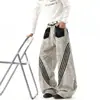 Estilo Urbano Americano Estampado de Leopardo Patchwork Raya Bloque de Color Pantalones Casuales Diseño Unisex Sentido de Nicho Pierna Ancha Pierna de Tijera Pantalones Cargo