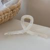 Pinza de Tiburón Grande de Color Gelatina Estilo Coreano Clip Transparente de Resina Cruzada Estilo Popular Accesorios para el Cabello de Moda