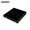 Interruptor de control remoto tipo 86 transfronterizo panel de parche aleatorio de vidrio templado inteligente interruptor táctil de radiofrecuencia inalámbrico venta al por mayor
