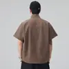 Camiseta de Verano de Manga Corta para Hombre Xintang, Nueva Camiseta Pulóver de Estilo Veraniego con Cuello Alto de Manga Corta, Holgada y Casual.