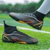 Zapatos de fútbol de caña alta de comercio exterior transfronterizo al por mayor con tacos largos, zapatos de fútbol para hombre y mujer de Amazon, zapatos de entrenamiento para césped para estudiantes