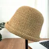 Gorro de Pescador de Punto con Borde Enrollado para Otoño e Invierno para Mujer, Sombrero de Cubo Moderno y Cálido, Estilo Nuevo Que Hace que el Rostro Parezca Más Pequeño, Elegante Sombrero de Cubo de Lana