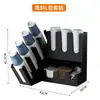 Portavasos de Papel Acrílico Caja de Almacenamiento para Tapas y Popotes Tienda de Café y Té con Leche Bar Estante de Almacenamiento para Suministros Desechables Comercial