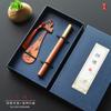 Marcador de Libros Pipa de Caoba Set de Bolígrafos Signature Estilo Chino Clásico Souvenirs Culturales y Creativos Regalos y Premios para Festivales de Música