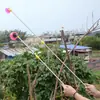 Accesorios para pluma rociadora eléctrica agrícola, pluma telescópica de acero inoxidable engrosada, pistola rociadora ajustable, tubo de lanza de pulverización alargado