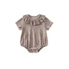 Ropa de Verano para Bebé, Estilo Delgado, Mameluco de Manga Corta de Modal Clase A, Mono Triangular Elegante para Bebés, Ropa para Gatear al Aire Libre