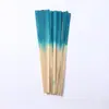 Fornecimento Direto da Fábrica de Tiras Finas de Bambu Feitas à Mão Material para Tecelagem DIY Ventilador de Bambu Cor Gradiente