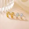 Pendientes Yilu de plata S925 pura chapados en oro, de círculo geométrico, sencillos y elegantes, adecuados para ir al trabajo, con un diseño único y versátil