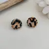 Colección de Pendientes Retro Geométricos con Estampado de Leopardo Europeos y Americanos Otoño e Invierno Pendientes de Diseño de Moda Transfronteriza para Mujer Pendientes Elegantes Accesorios