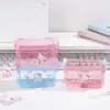 Yuemu Stationery Auténtico Sanrio Hello Kitty Serie de Caramelos de Leche Caja de Almacenamiento Apilable de Tres Capas Caja Multifuncional para Papelería