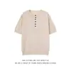 Camiseta casual de punto de manga corta estilo Old Money con diseño de cuello enrollado, Ropa de moda para hombre Verano 2026