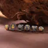 Joyería Personalizada Plata Tailandesa 925 Chapado en Oro Cuentas de León Cuentas de Estilo Antiguo Pulsera de Madera de Águila Accesorios de Joyería DIY