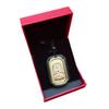 Colgante de Buda Guanyin Moyu de la marca Hetian Jade Square con incrustaciones de oro, collar con colgante de Buda Maitreya para hombres y mujeres, regalo de cumpleaños