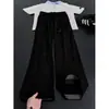 Pantalones casuales de pierna ancha a rayas onduladas estilo americano para hombre, fluidos, versátiles, ligeros, holgados, de corte recto, con una sensación relajada y casual