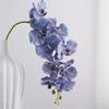 Impresión 3D de simulación única de 9 cabezas de orquídea Phalaenopsis europea, flor artificial de simulación, decoración para bodas y el hogar.