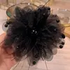 Princesa en la Huida Lazo Grande Pinza para el Cabello Accesorios Coreanos Pinza de Tiburón Pinza para el Cabello de Sentido Avanzado Adorno para la Cabeza de Mujer