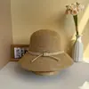 Sombrero de Paja Estilo Francés para Adelgazar el Rostro con Decoración de Cordón Fino de Cuero para Mujer, Verano, Vacaciones en la Playa, Protección Solar, Transpirable, Sombrero de Cubo