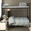 Juego de Ropa de Cama para Dormitorio Estudiantil de Tres Piezas, Juego Completo para Cama Individual, Colcha de Algodón, Juego Completo de Funda de Edredón y Colchón, Juego de Cuatro o Seis Piezas