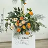 Nuevo Arreglo de Piso Grande para Boda Banquete de Compromiso Flor de Seda Arreglo Floral Decorativo Terminado Pasillo Arte Floral de Boda