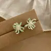 Brincos de Flor com Pingente de Óleo Estilo Retro Francês Fresco e Doce para Mulheres, Luxo Leve, Versátil, Design Exquisito, Joia de Orelha Personalizada