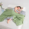 Colcha de Verano de Seda Fría Ultrasónica Suministro para Comercio Electrónico Transfronterizo Xiyin Temu Amazon Color Puro Colcha de Verano Helado