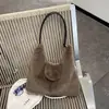 Bolso de felpa para mujer 2026 nueva moda de otoño versátil casual bandolera bolsa de mano tipo tote de gran capacidad para el día a día